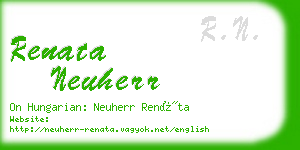 renata neuherr business card